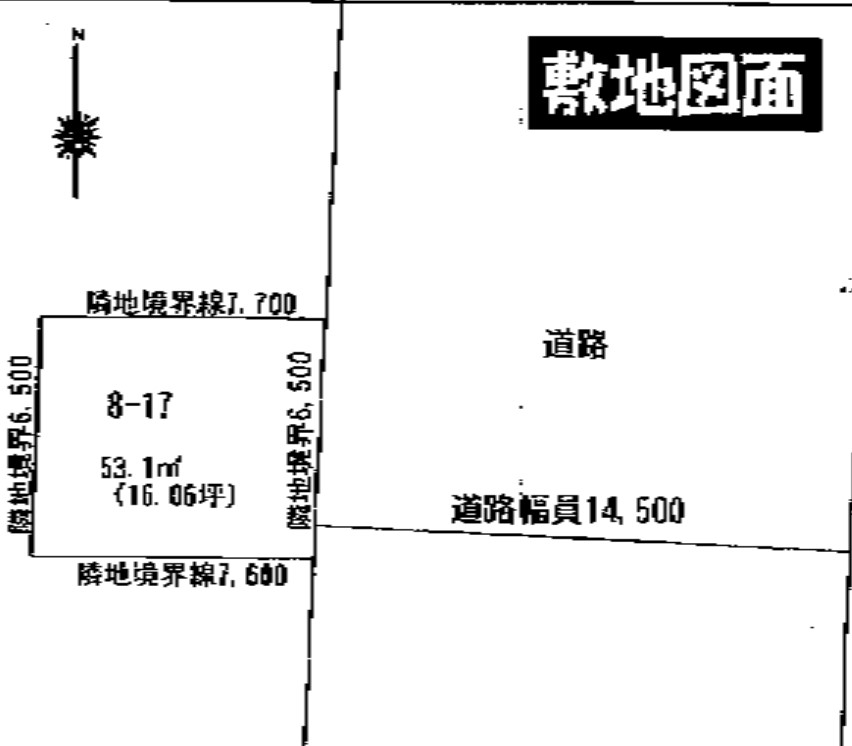 稲沢市小沢３丁目土地の地形図