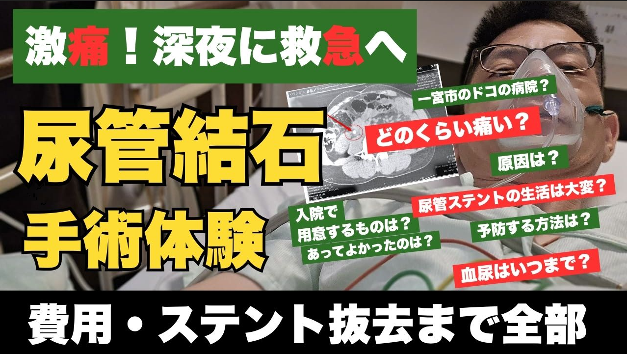 稲沢あんしん不動産代表佐藤の尿管結石手術体験・一宮西病院での入院中の写真とCT画像