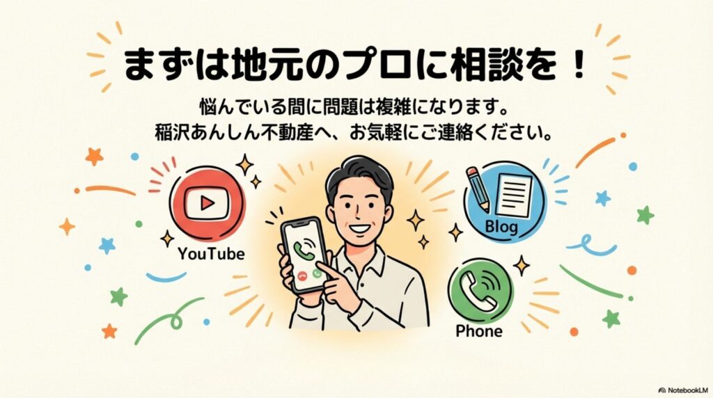 まずは地元のプロの稲沢あんしん不動産にご相談を！悩んでいる間に問題は複雑になります。お気軽にご相談ください。