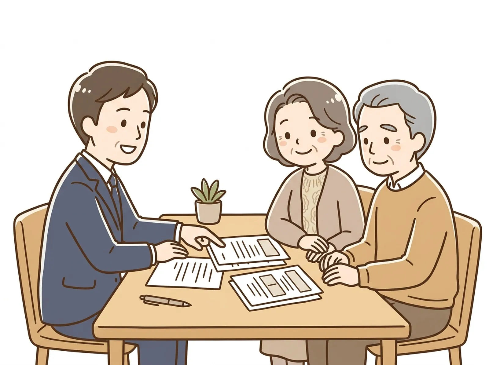 稲沢あんしん不動産の代表佐藤がご所有の不動産の売却相談に対応する様子