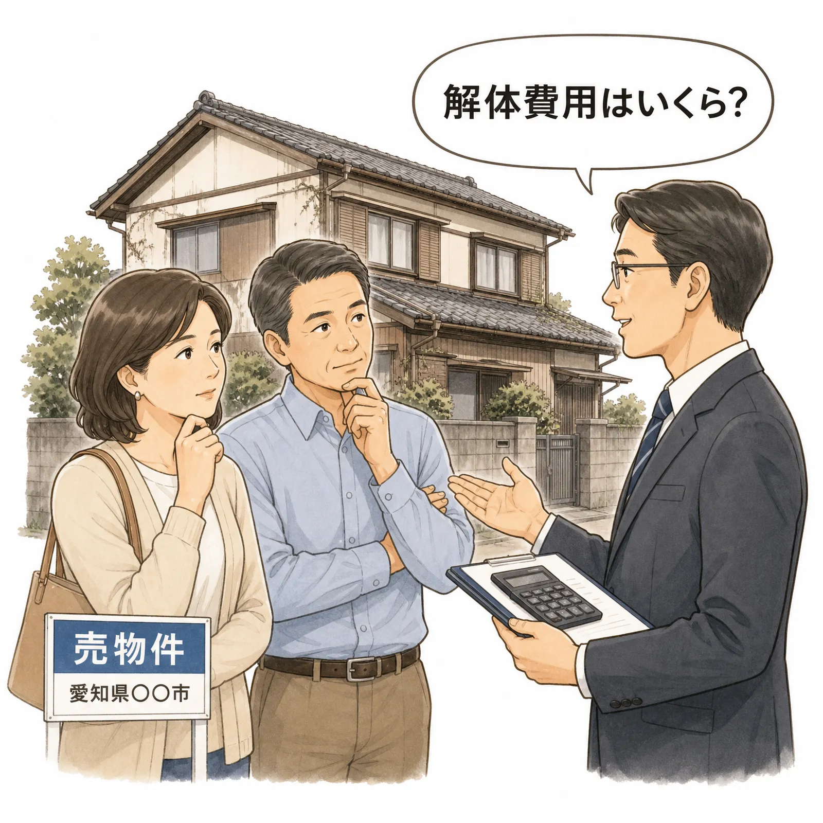 古家付き土地として売る場合の注意点を説明するイメージ