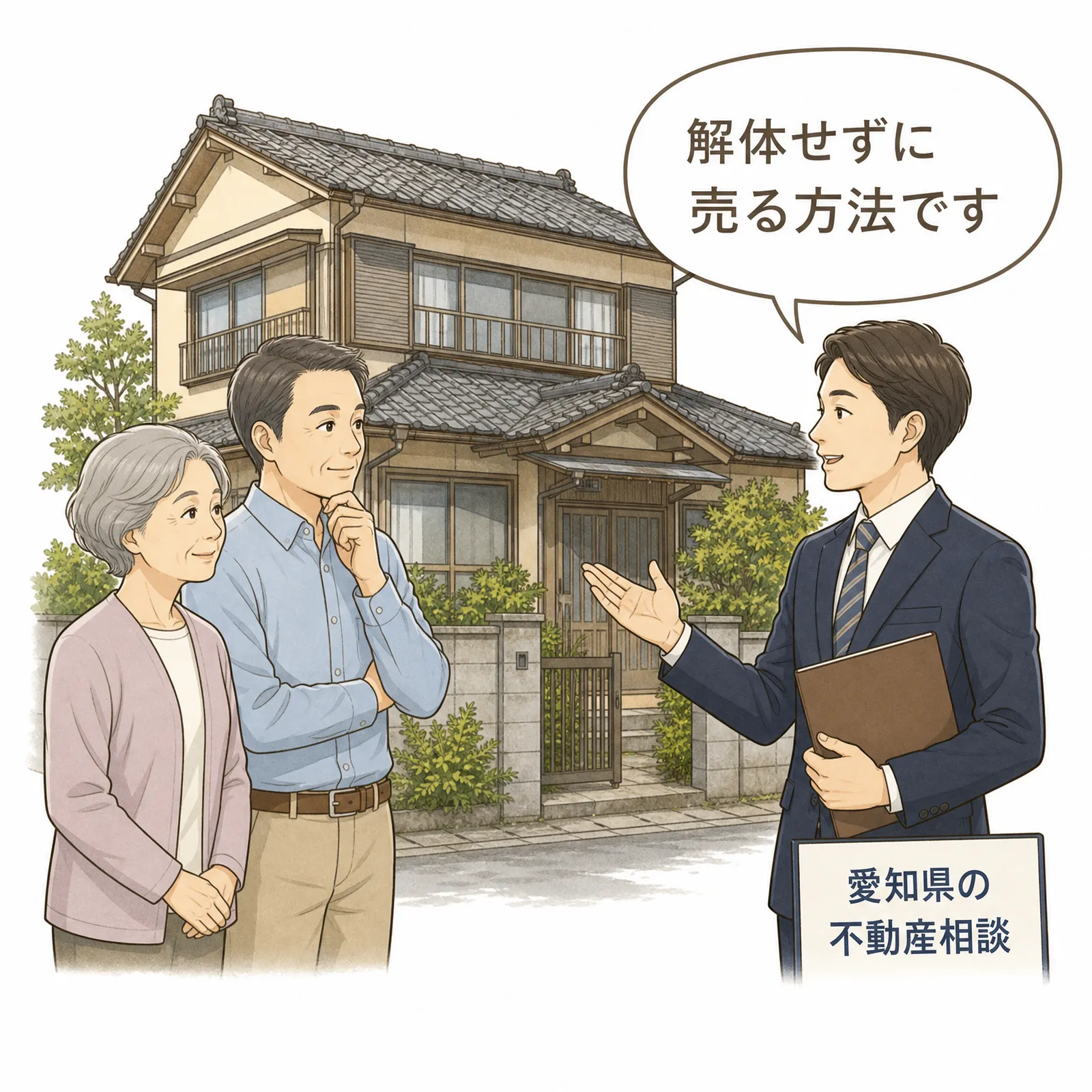 古家を残したまま売る方法を説明するイメージ