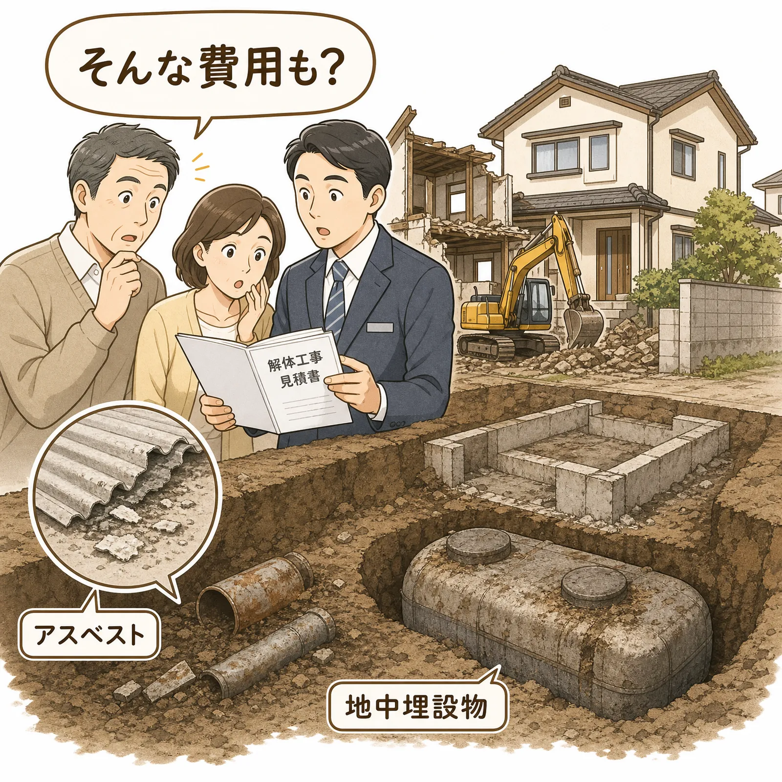 更地渡しで売る場合の費用負担とリスクを整理した図解