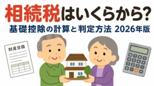 相続税はいくらから？基礎控除の計算と判定方法【2026年版】のアイキャッチ画像（いらすとや風v2）