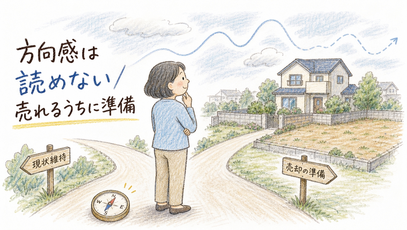 方向感は読めないが売れるうちに準備する判断イメージ