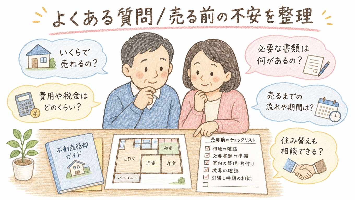 不動産売却前によくある質問を整理するイメージ