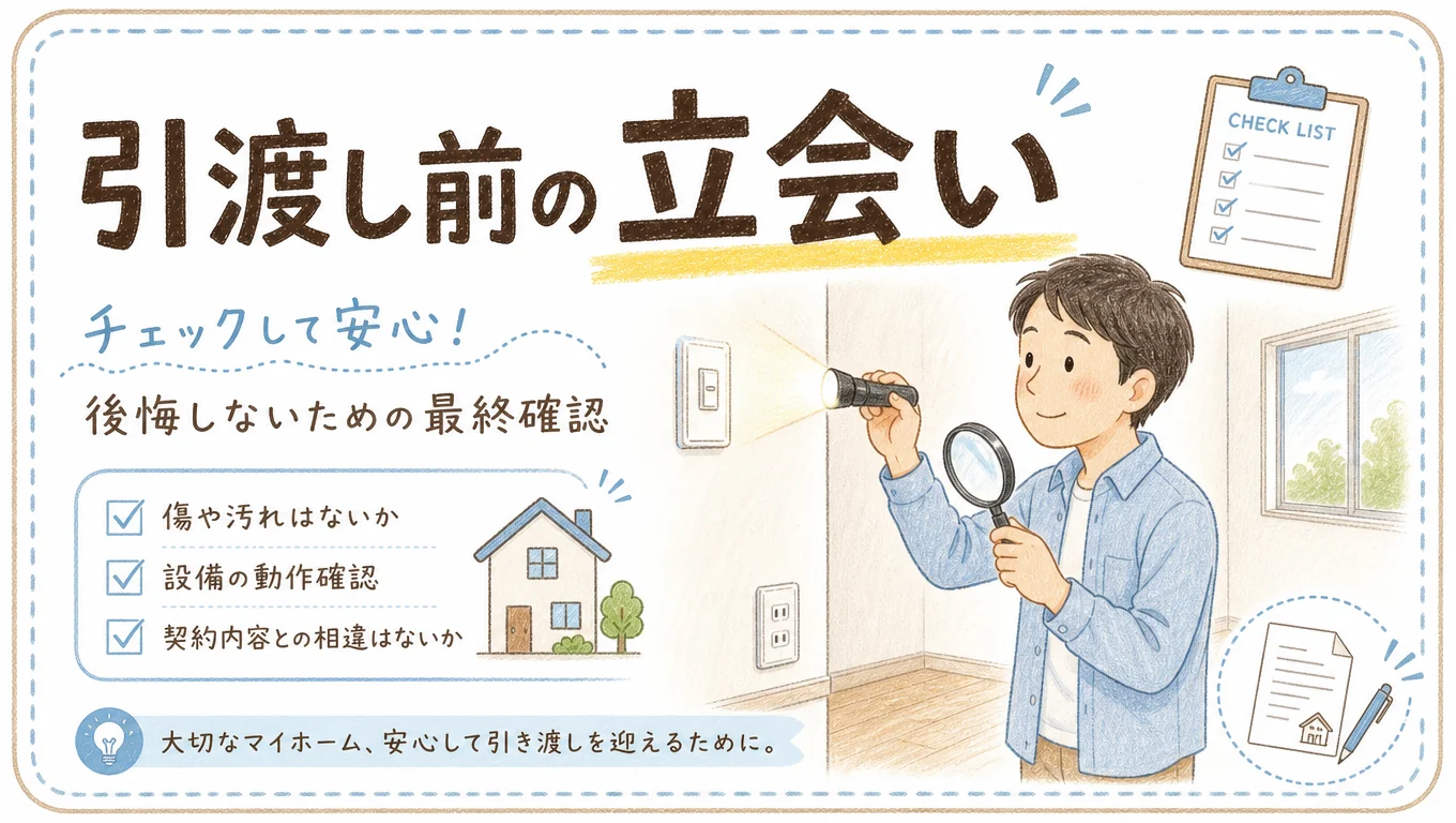 中古住宅の引渡し前立会いで、後からのトラブルを防ぐのアイキャッチ画像
