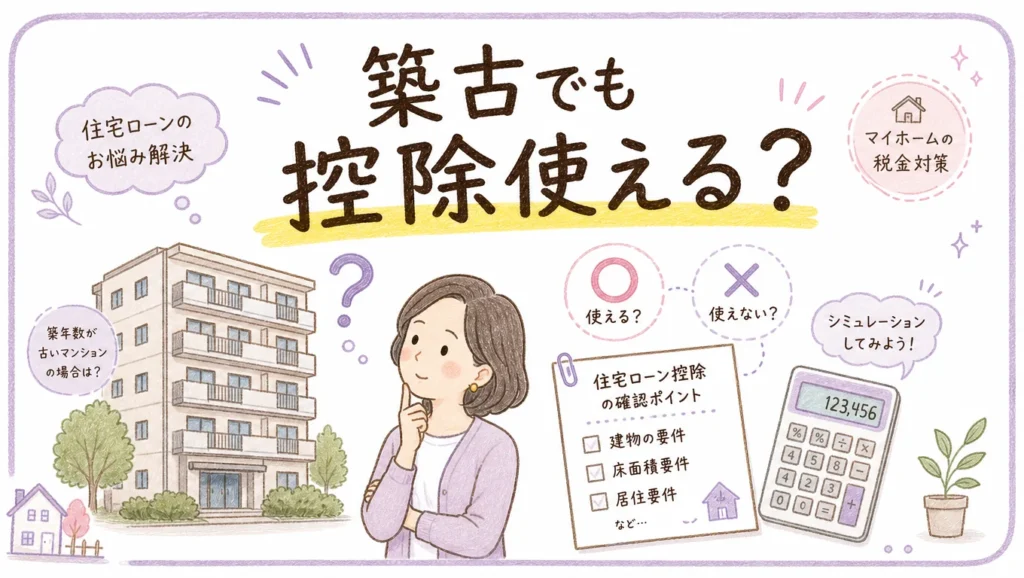 【2025年】中古マンションでも住宅ローン控除は使える？昭和60年建築の場合のアイキャッチ画像