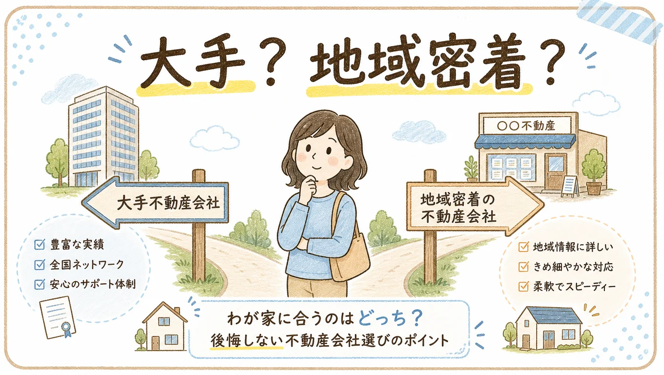 不動産売却｜大手と地域密着どっちが正解？5つのチェックポイントのアイキャッチ画像