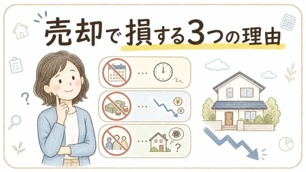 【初めての不動産売却】売却価格が低くなる悲しい3つの理由のアイキャッチ画像