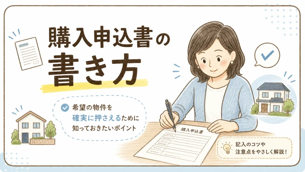 【不動産購入申込書】知らないと他の人に取られかも！重要な決まりごとのアイキャッチ画像