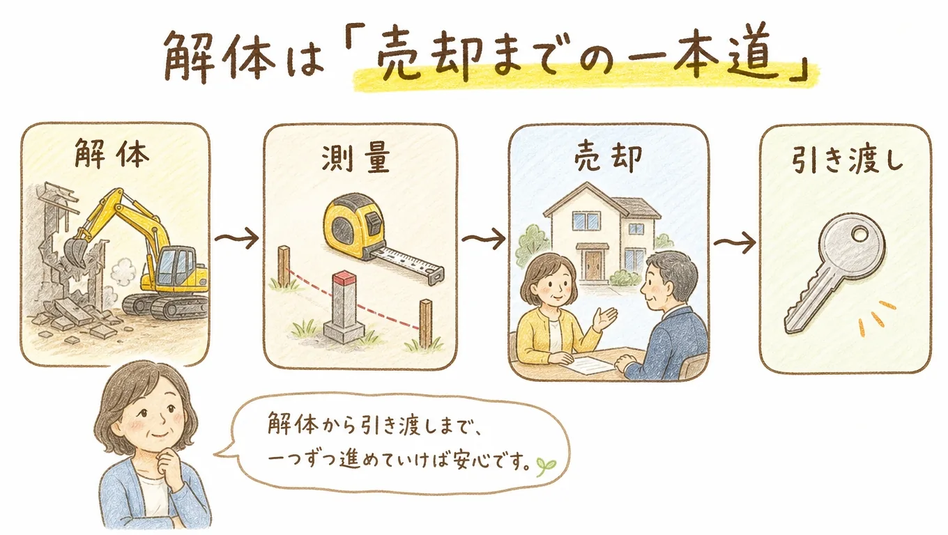 稲沢市で実家解体から売却引き渡しまでの流れを解説するブログ見出し画像
