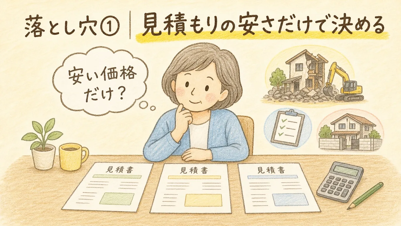 稲沢市で実家の解体業者選びの落とし穴を解説するブログ見出し画像