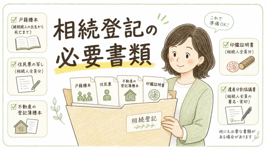 相続登記の必要書類チェックリスト｜法務局に行く前の準備のアイキャッチ画像