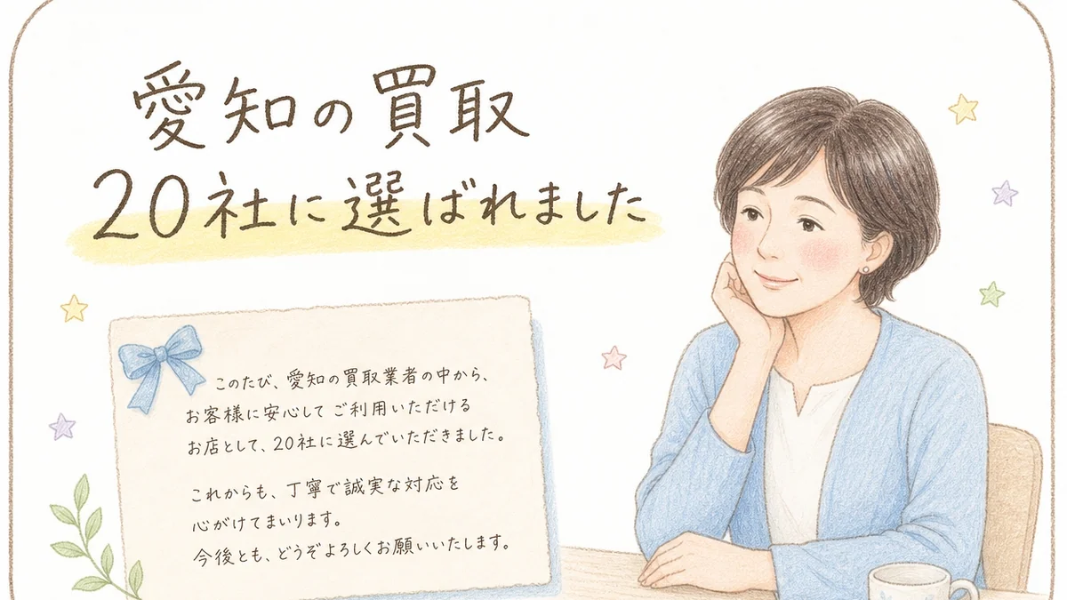 稲沢あんしん不動産が愛知県の空き家買取業者20選に掲載されたことをお知らせするブログアイキャッチイラスト