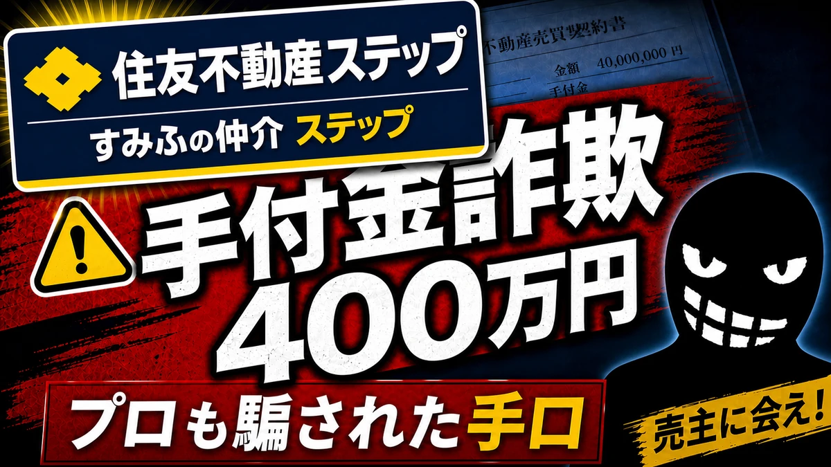 住友不動産ステップ手付金詐欺400万円｜事件の手口と持ち回り契約を解説のアイキャッチ画像