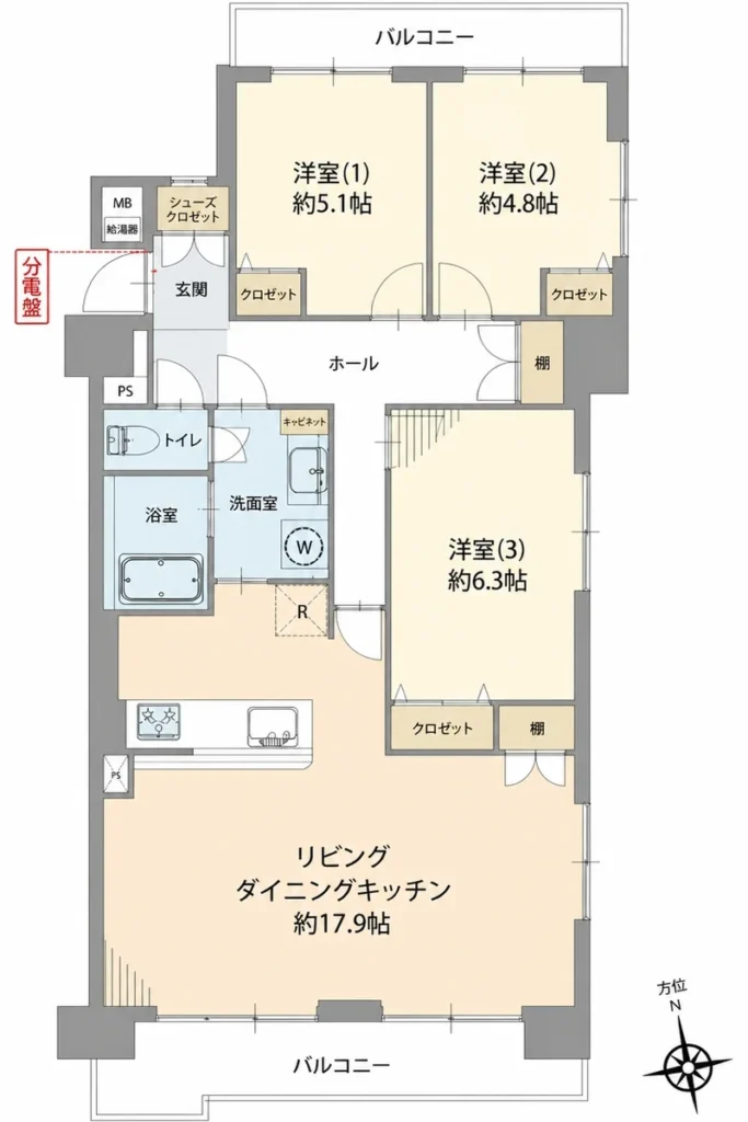 グリーンコーポ江南 間取り図