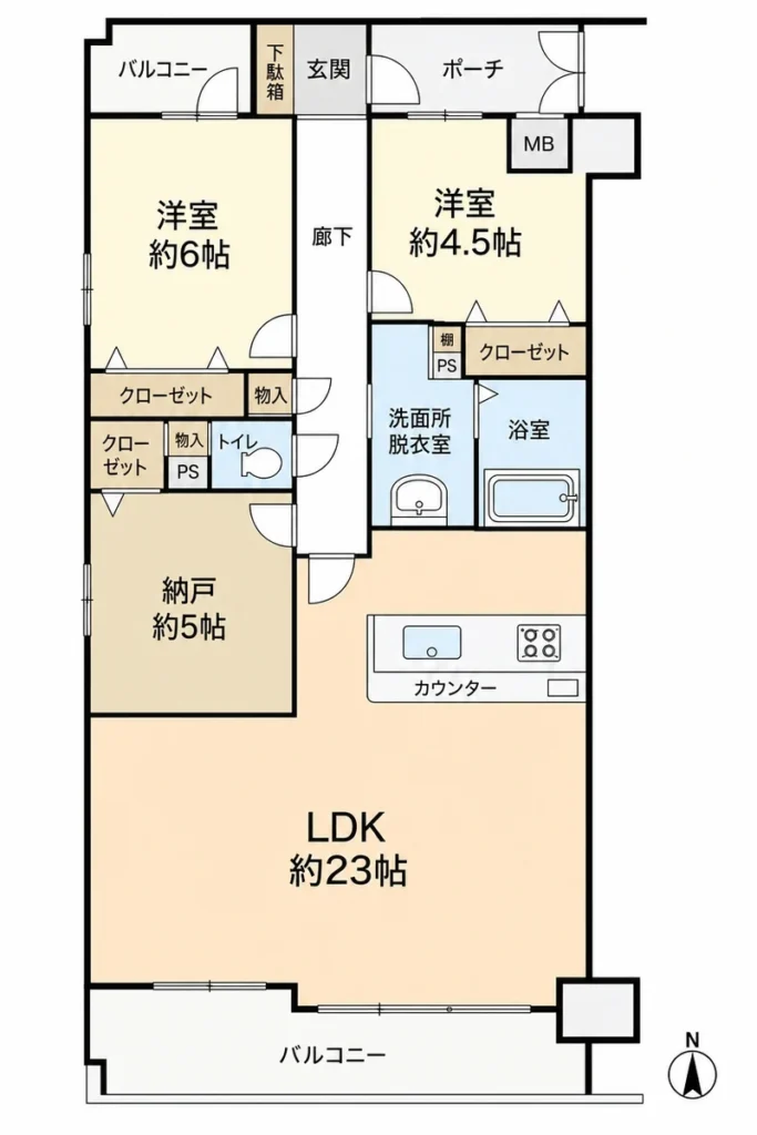 藤和シティコープ稲沢Ⅲ 間取り図 2SLDK