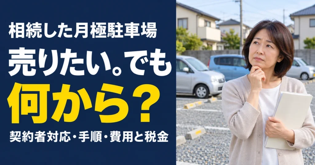 相続した月極駐車場の売却を何から始めるか迷う人のイメージ
